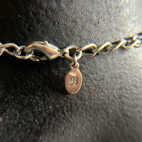 Banana Republic Vintage Silver Tone Rhinestone Pearl Choker Necklace - Picture 9 of 16